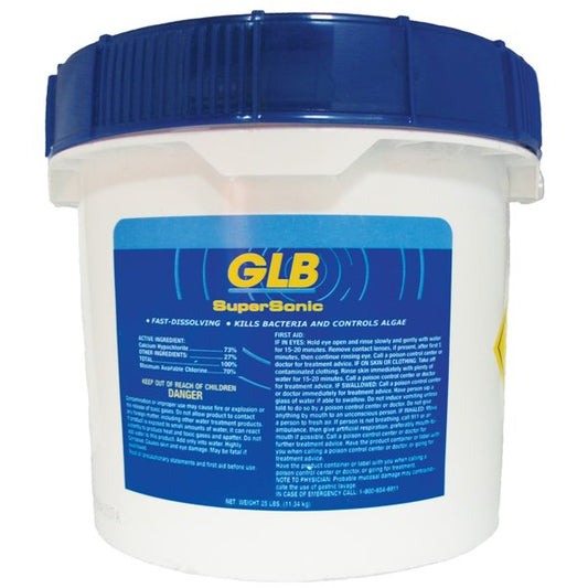 GLB Supersonic 73% Cal Hypo Granular Chlorine Shock, 25 lb Pail